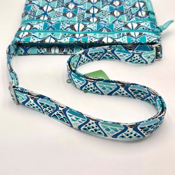Vera Bradley Go Fish Trio Zip Hipster Bag Blue Convertible Adjustable Strap - Picture 6 of 8